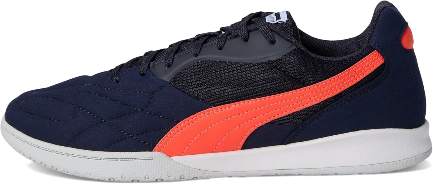 Мужские футбольные кроссовки Puma King Top для игры в помещении, темно-синий/красный/серебристый — фото 4