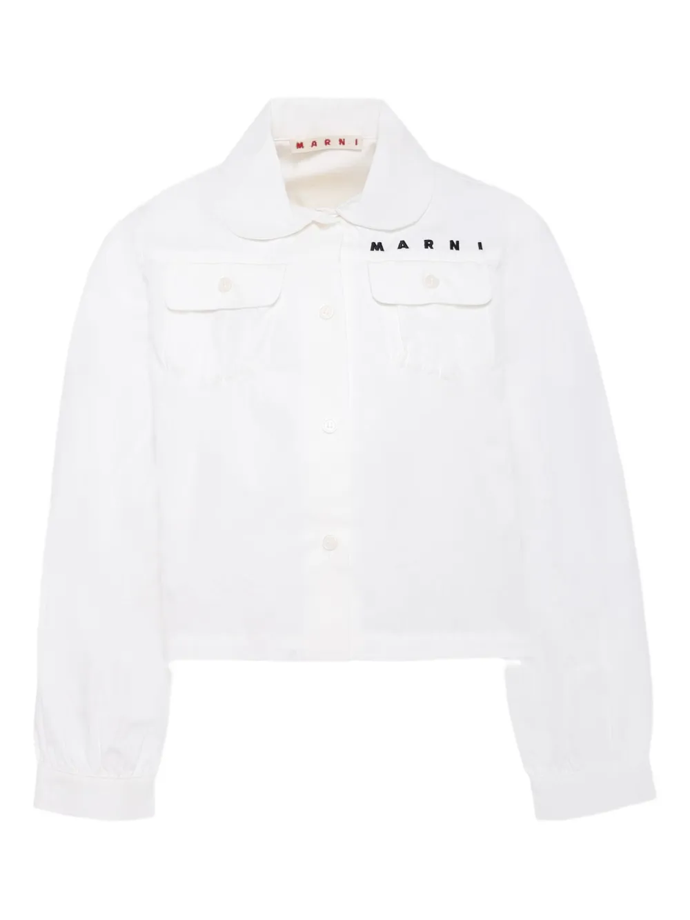 

Куртка с воротником Питер Пэн Marni Kids, белый