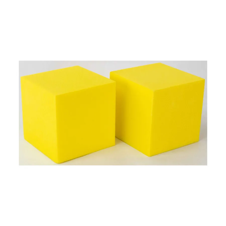 

d6 50 мм пустые желтые пенопластовые кубики (2), Dice - Foam (Koplow)