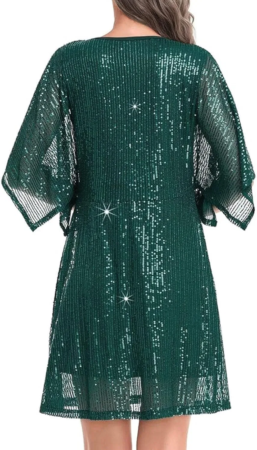 Generic Вечернее коктейльное платье для женщин Lace Wedding Guest Sequin Formal Dress элегантное выпускное платье — фото 3