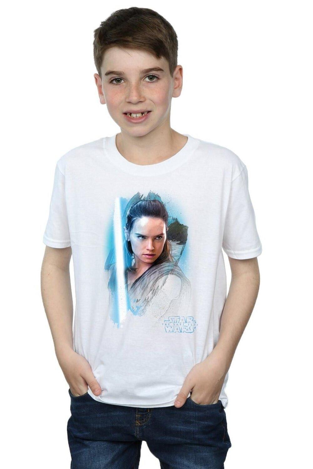 

Матовая футболка «Последний джедай Рей» Star Wars, белый