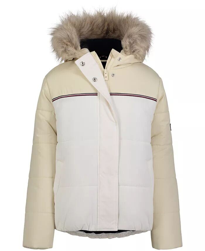

Пуховик Expedition Colorblock для малышей и маленьких девочек Tommy Hilfiger, белый