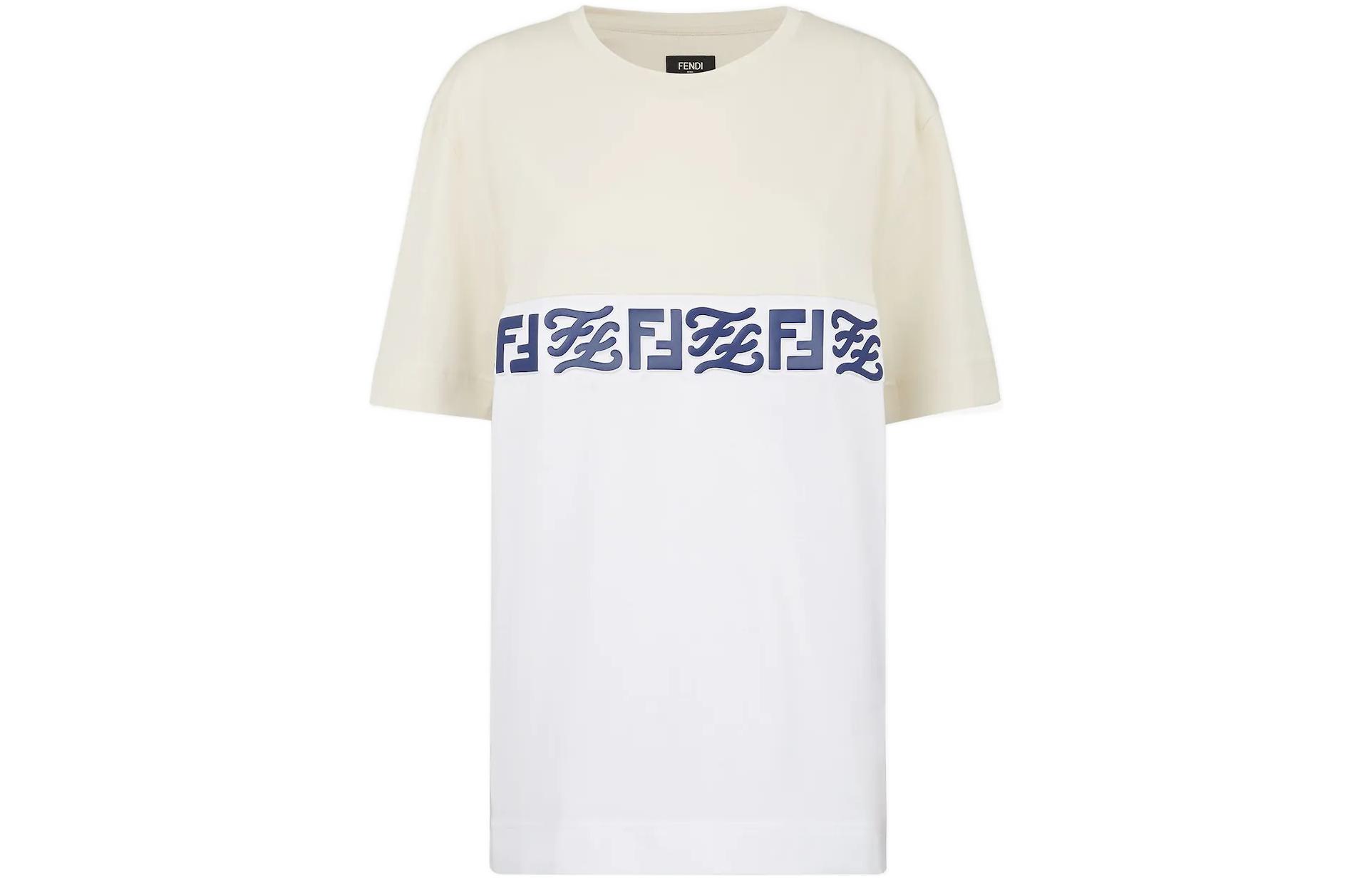 

FENDI Футболка мужская белая, Белый, FENDI Футболка мужская белая