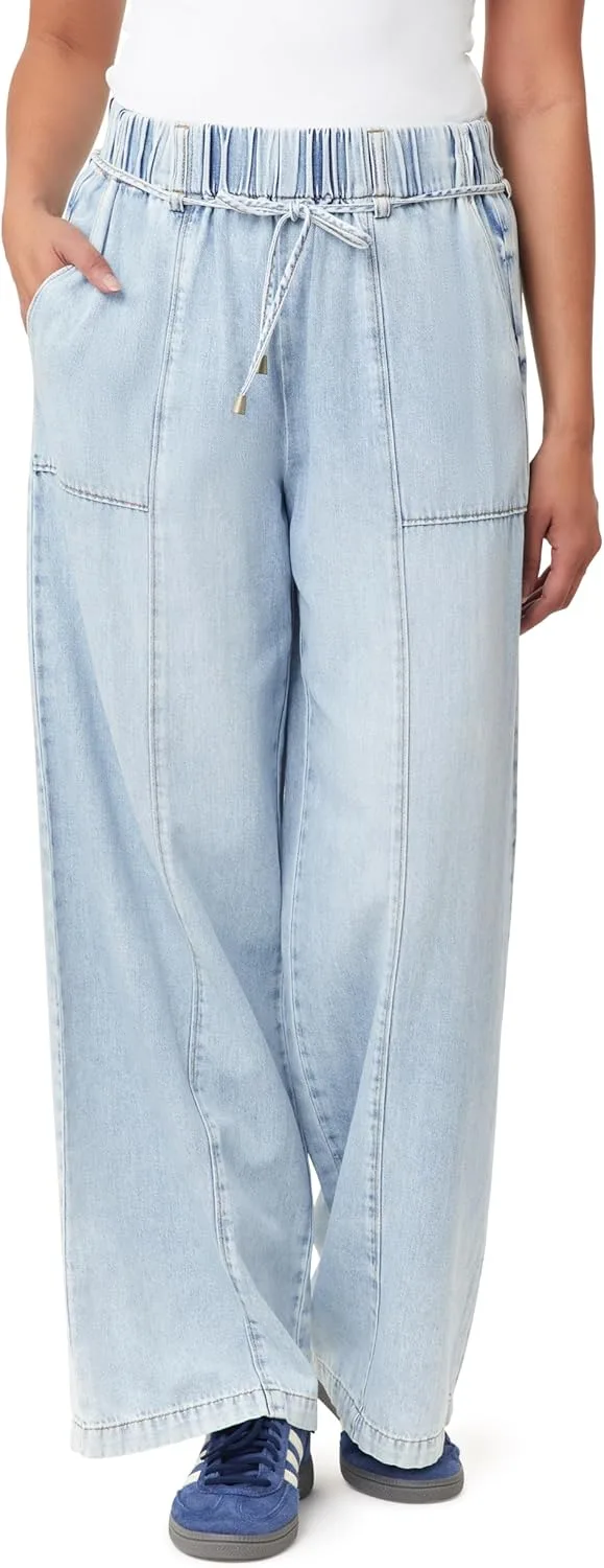 

Джинсы Kensie для женщин с завышенной талией и завязкой спереди, 31-дюймовый шаговый шов