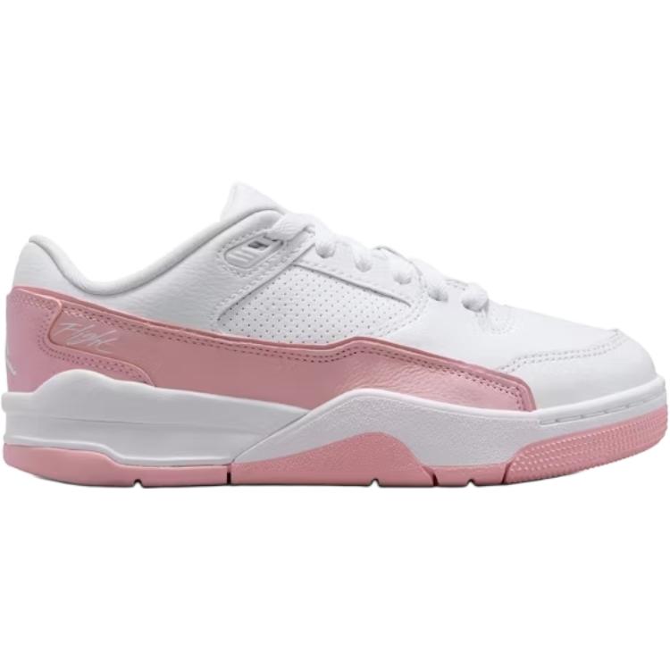 Jordan FLIGHT COURT низкие детские баскетбольные кроссовки Pink White для подростков — фото 2