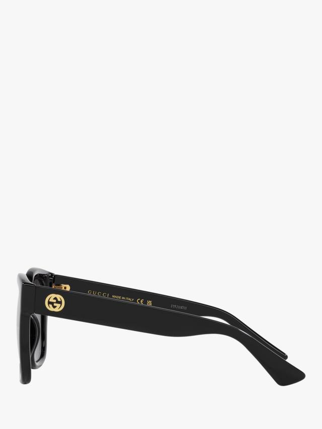Женские солнцезащитные очки GC002015 квадратной формы Gucci, Black/Grey — фото 3