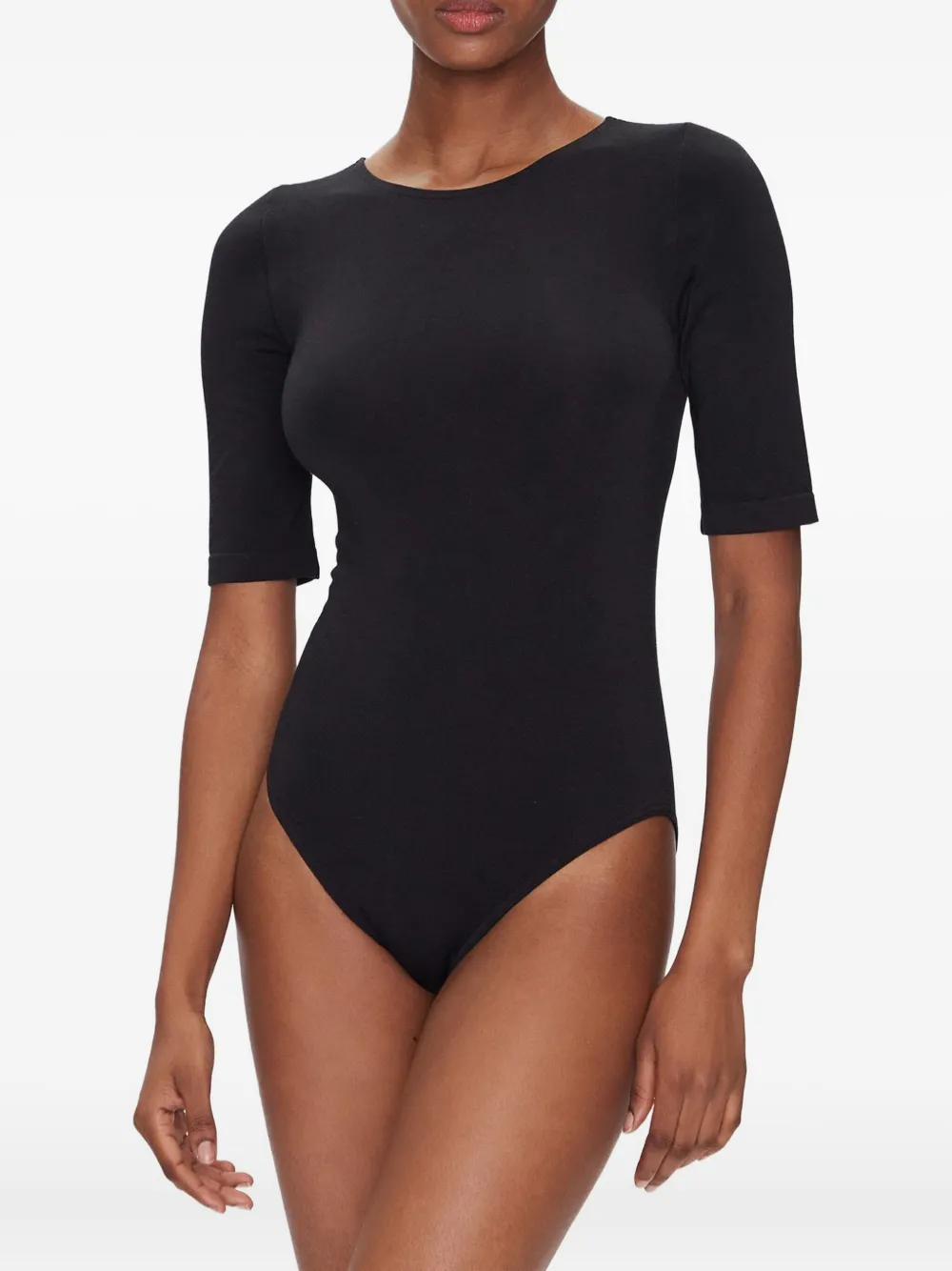 

Боди с укороченными рукавами Wolford, черный
