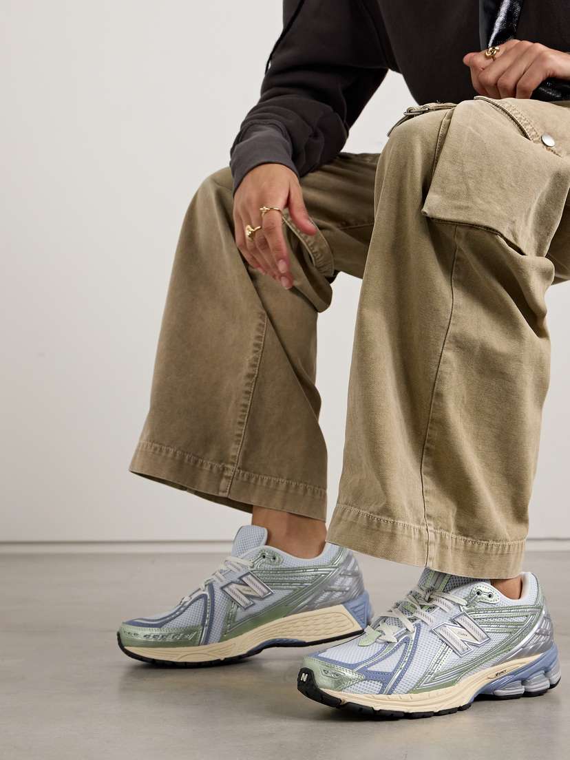 Кроссовки 1906R из металлизированной кожи и замши New Balance, голубой — фото 2