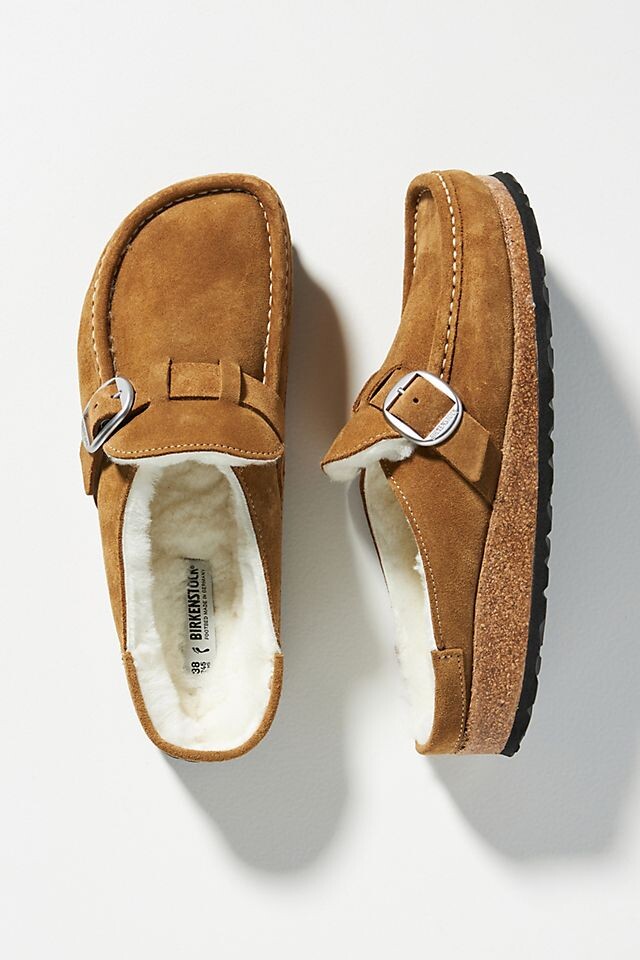 

Сабо Birkenstock Buckley из овчины, медовый