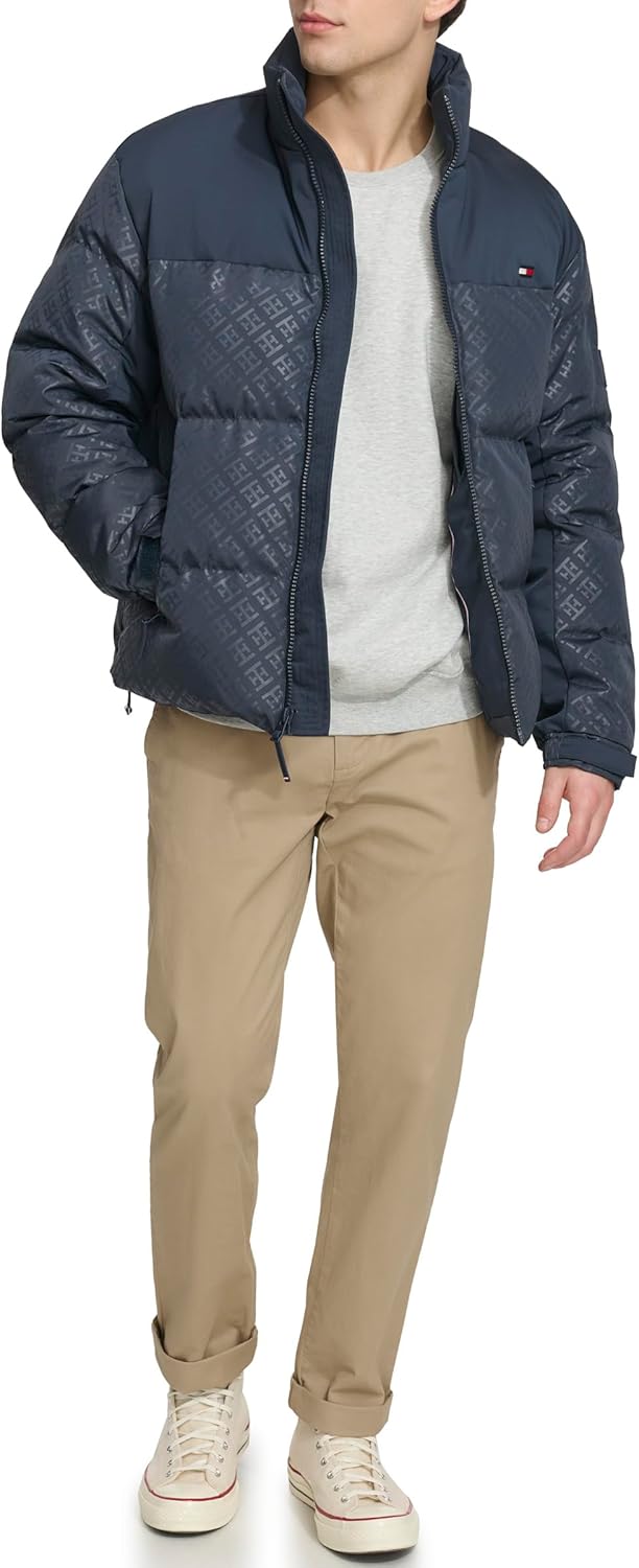 Мужская стеганая куртка Tommy Hilfiger из микс-медиа, Tommy Logo Print — фото 2