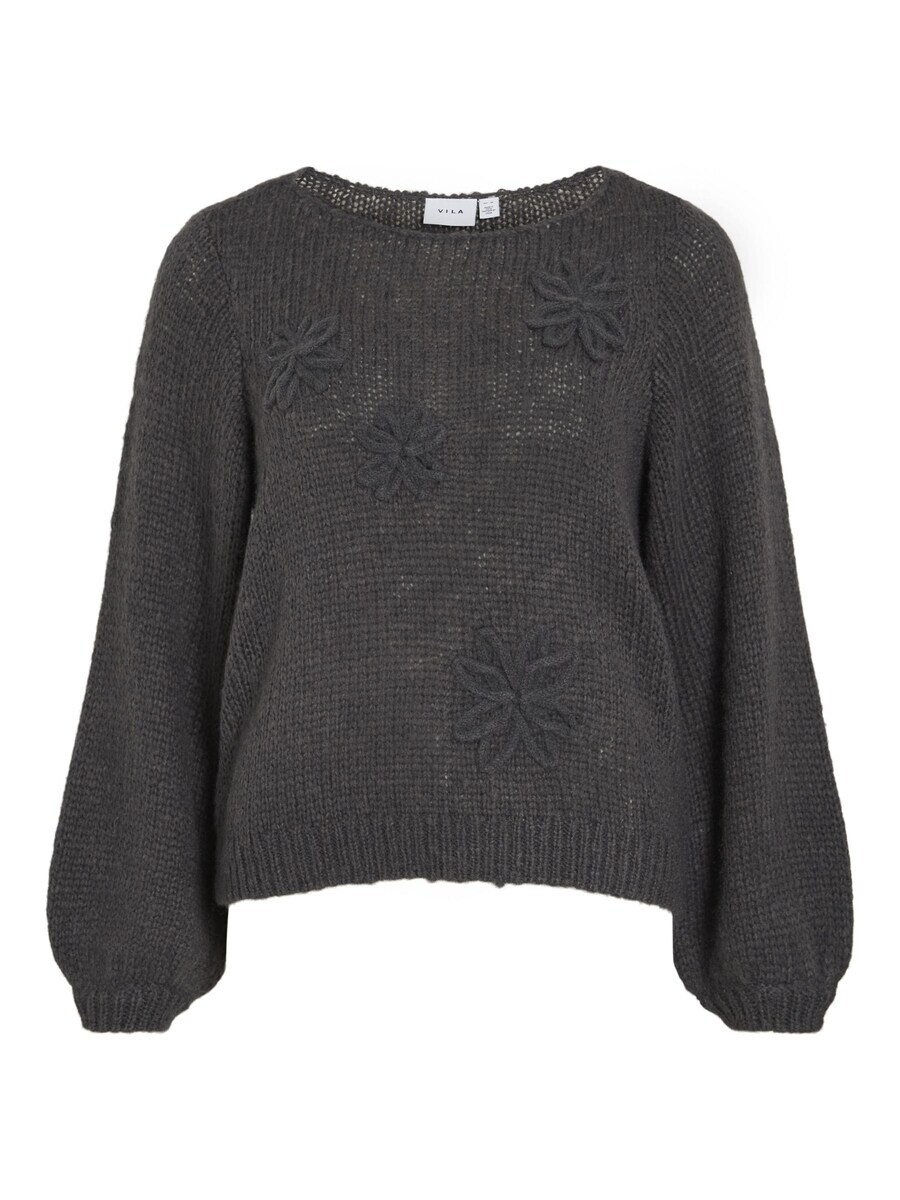 

Тонкий вязаный свитер VILA Sweater, темно-серый