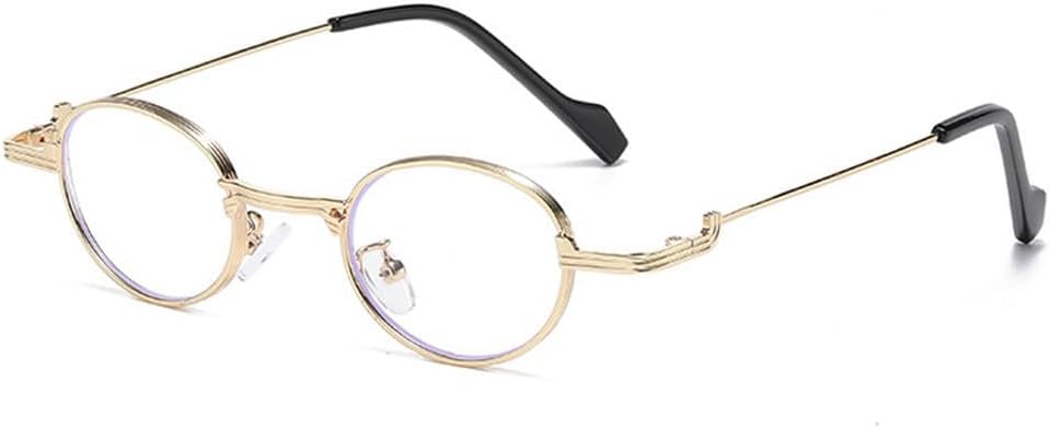 

Ретро уникальные овальные солнцезащитные очки в металлической оправе для женщин, модные прозрачные линзы цвета океана, защита от УФ-излучения UV400, модные панк-солнцезащитные очки для мужчин TKKTLLT, Golden Clear