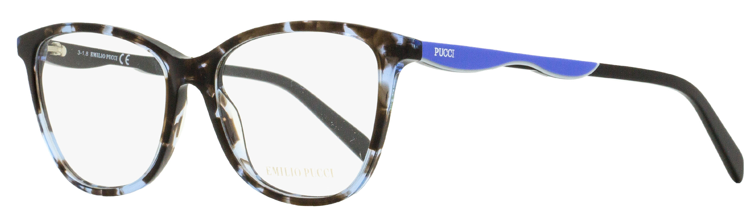

Женские прямоугольные очки Emilio Pucci EP5095 055 Blue Havana 54 мм