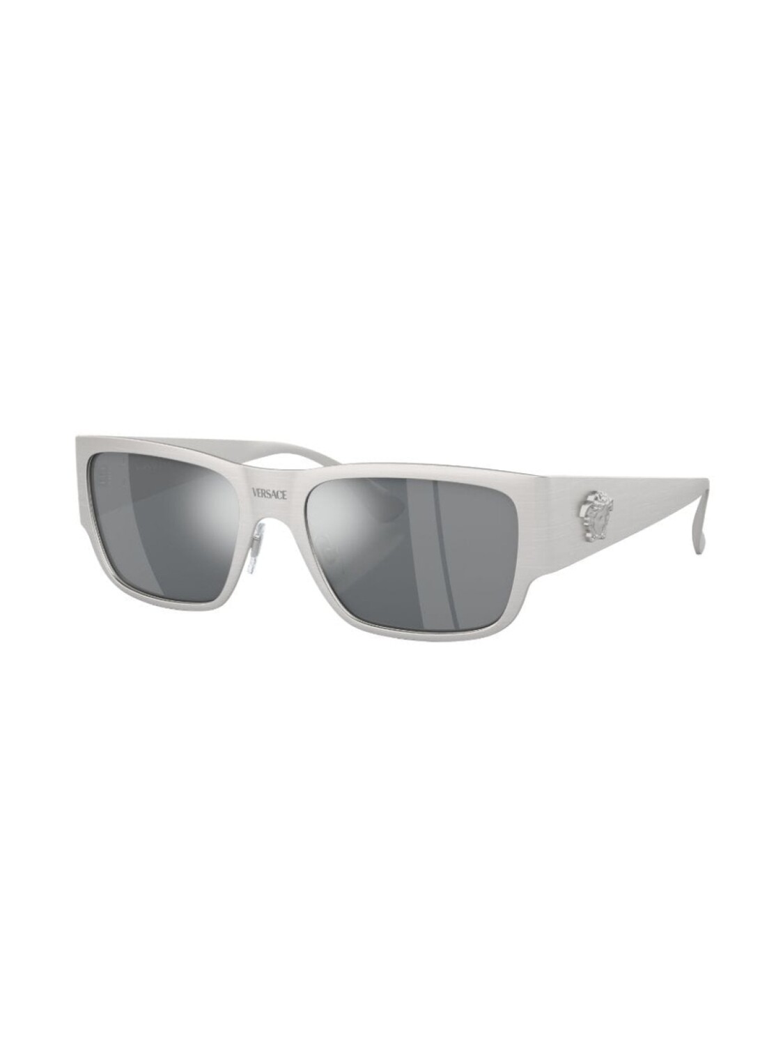 Versace Eyewear солнцезащитные очки в прямоугольной оправе, серебряный — фото 2