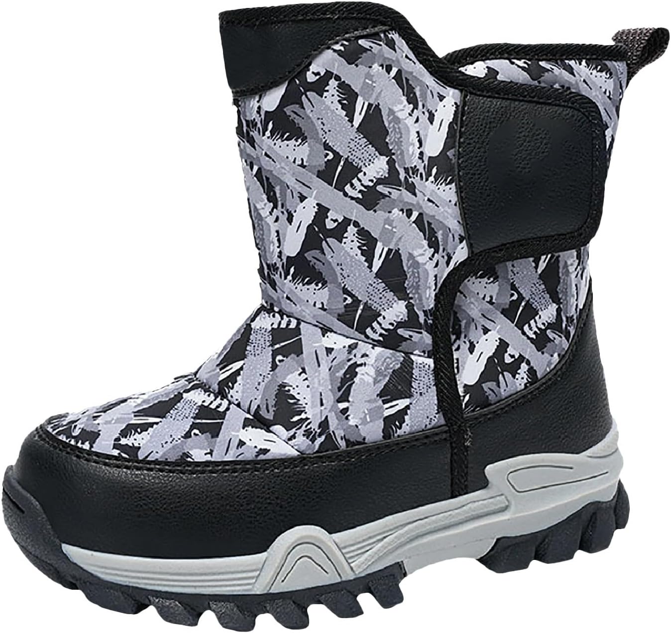 

Мальчики Девочки Зимние Снежные Ботинки Милые Тай-Дай Водонепроницаемые Ботильоны для Детей С Толстой Подошвой Для Туризма На Природе Утепленные Теплые Ботинки Generic, Grey