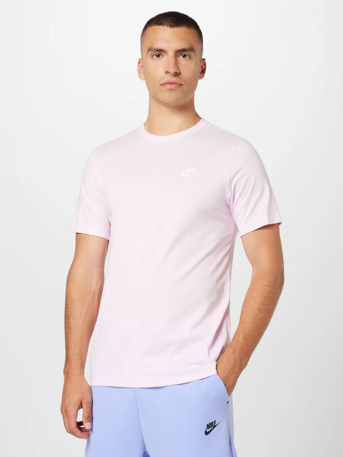 Футболка прямого кроя 'Club' Nike Sportswear, Pastel Pink — фото 3