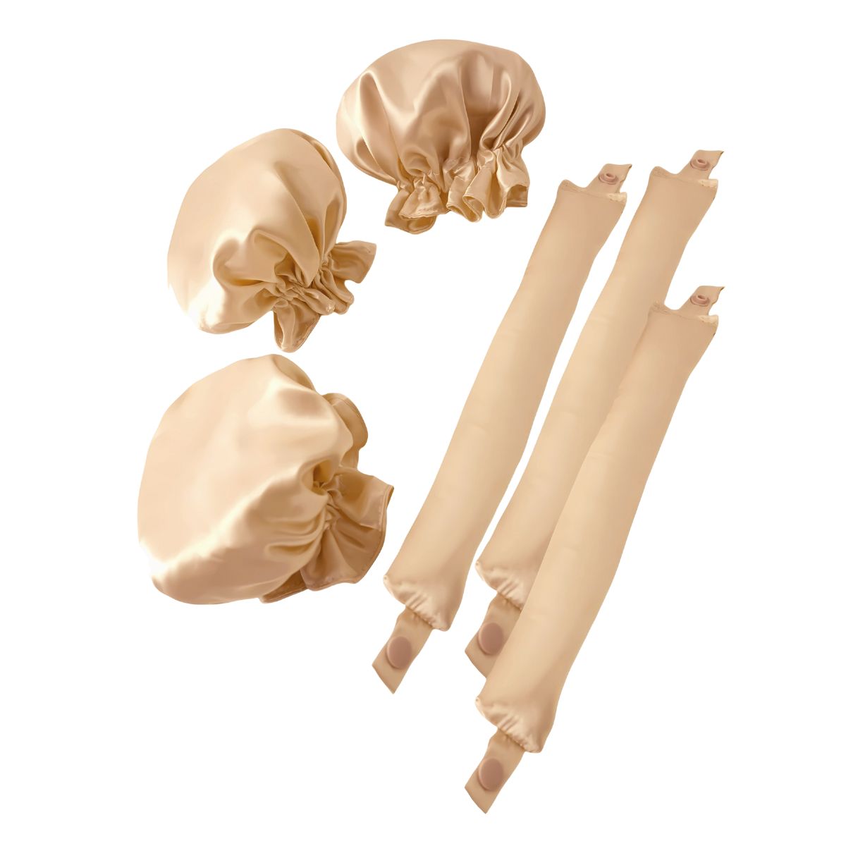 Бигуди для волос heatless flexi rod buns Soho, beige, количество 6 шт. — фото 3