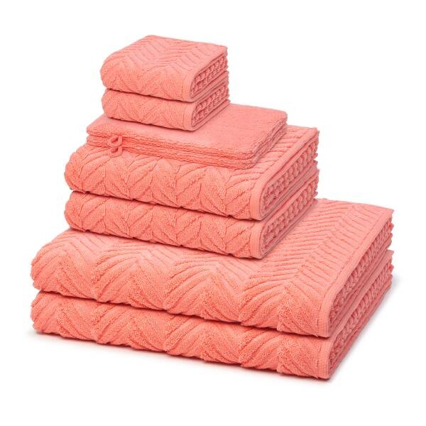 

Sensual Skin Zopf Набор полотенец Ross 8-teilig, 50x1x100 см цвет peach pink