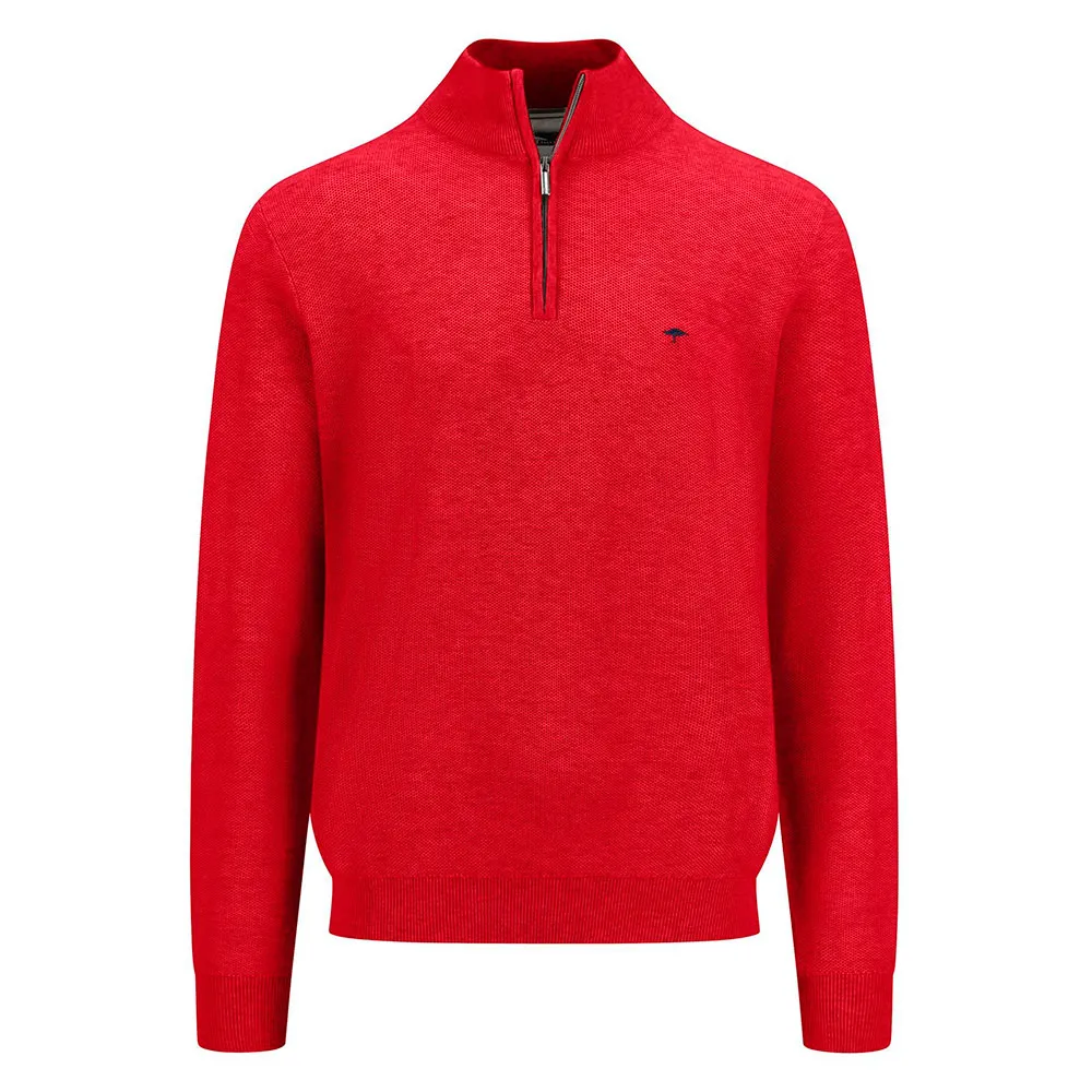 

Свитер Fynch Hatton Structure half zip, красный