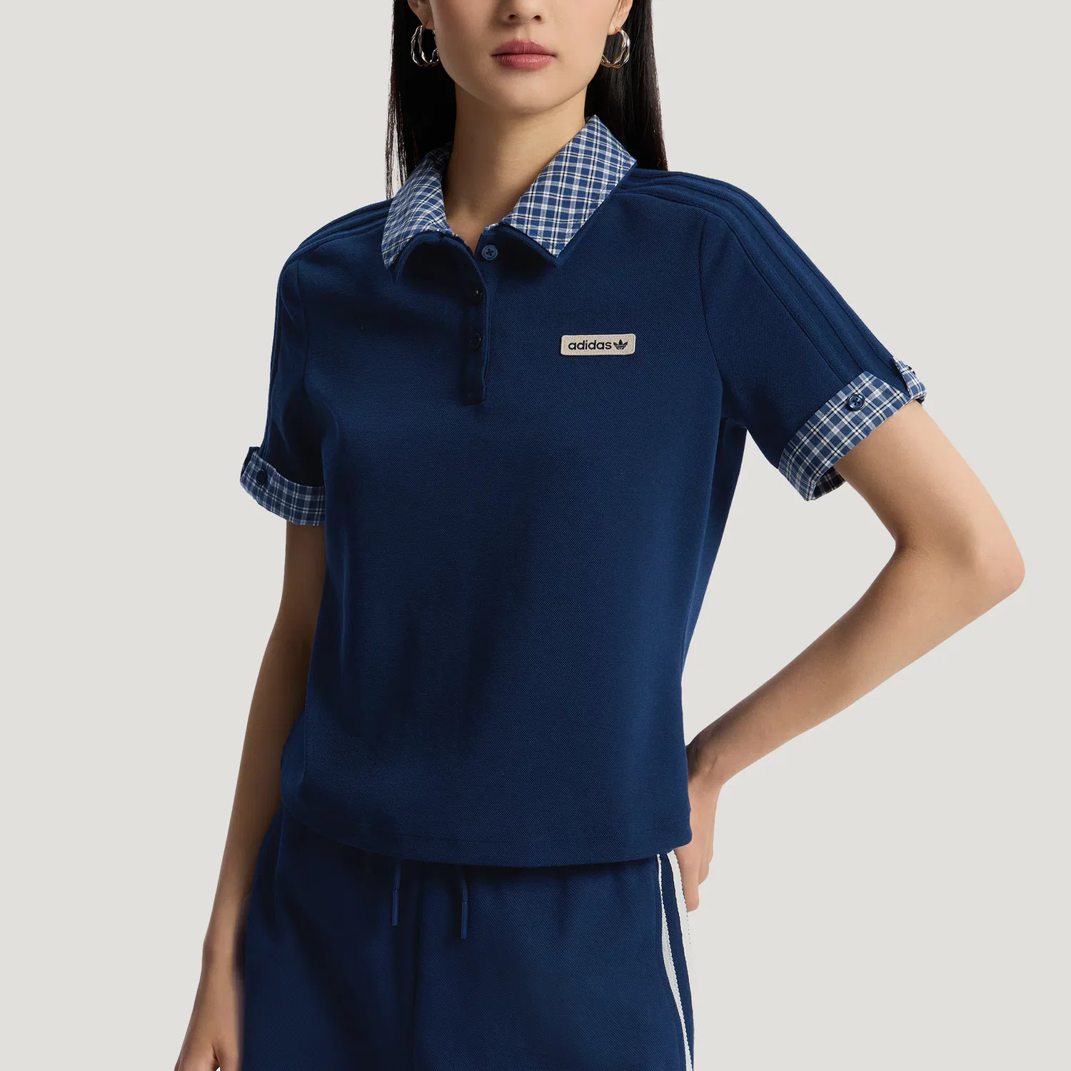 Женское поло Adidas Originals, Dark Indigo — фото 4