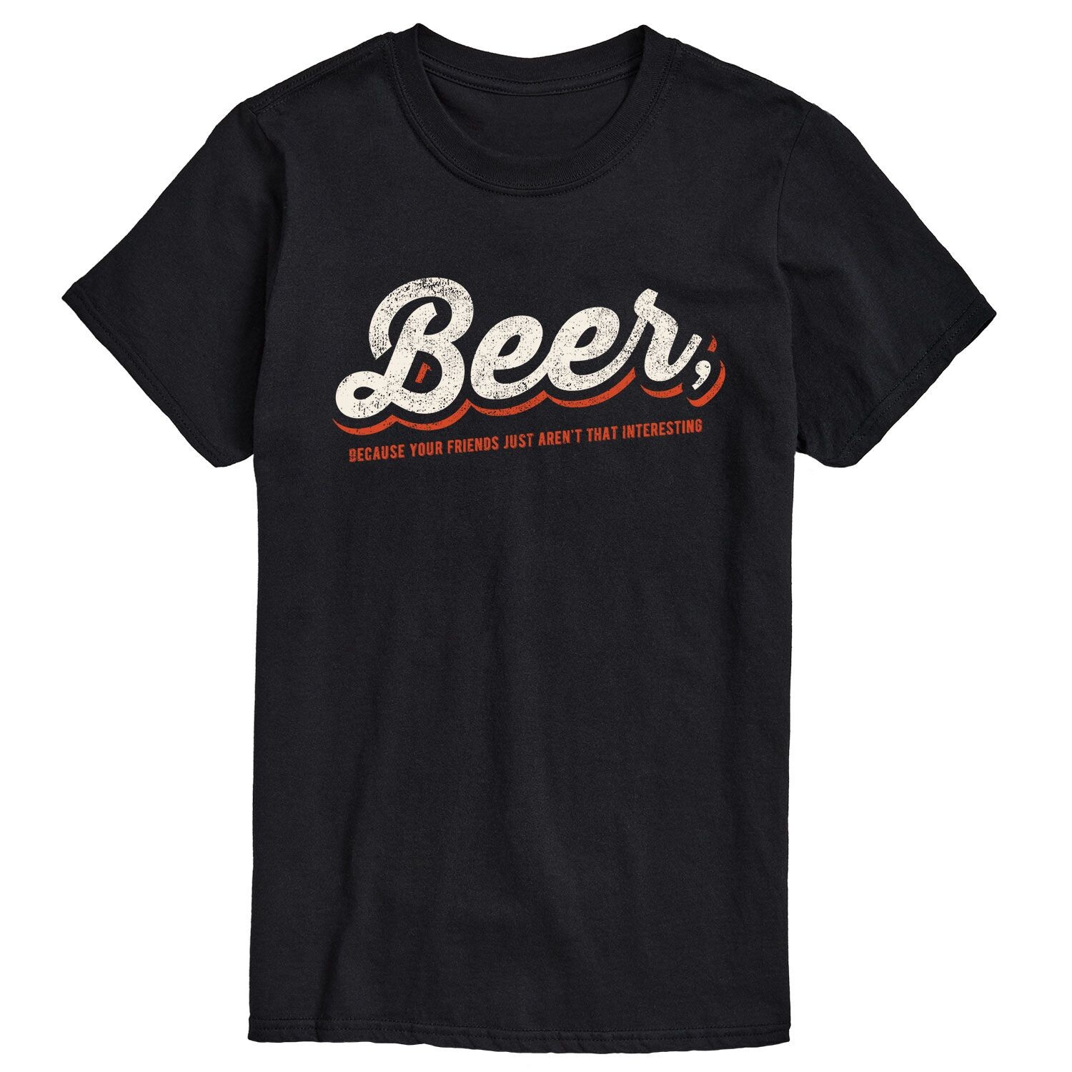 

Большая и высокая футболка BEER, Черная Licensed Character, черный