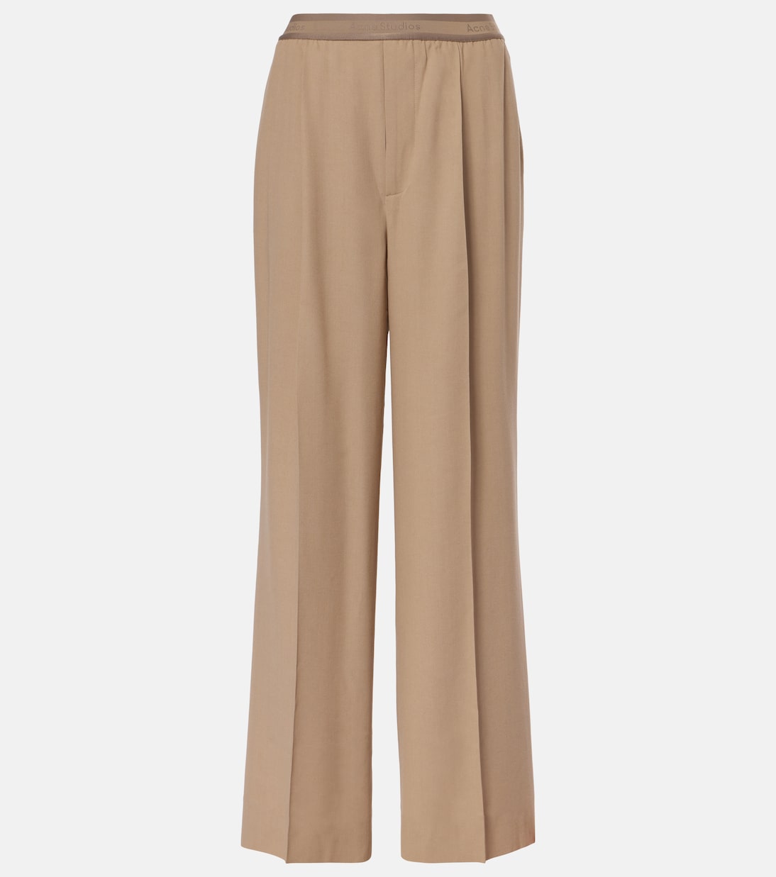 

Широкие брюки из твила с логотипом Acne Studios, Camel Beige