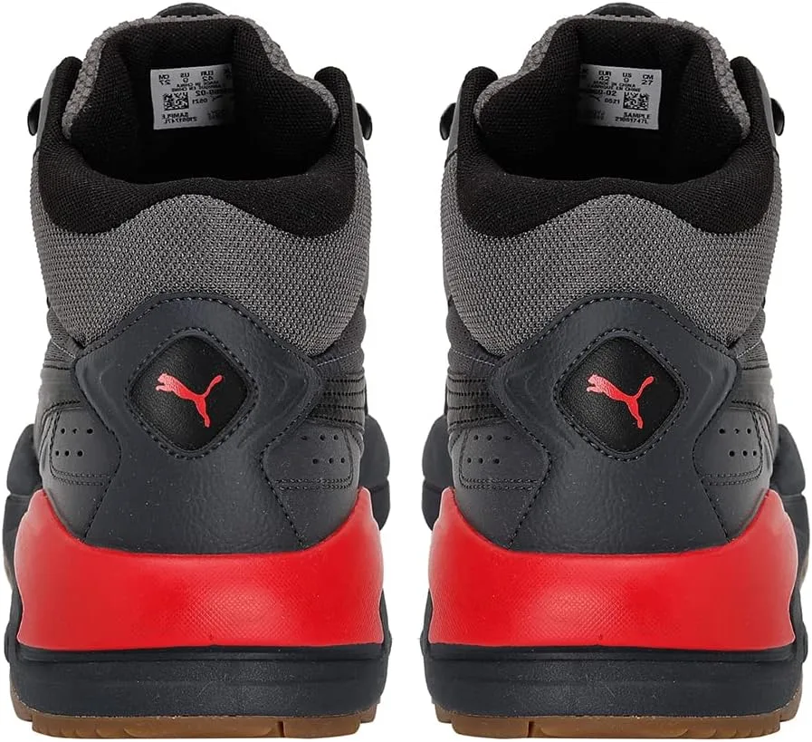 Мужские кроссовки PUMA X Ray Speed Mid WTR Castlerock Black Ebony Red Winter (385869 02), серый — фото 4