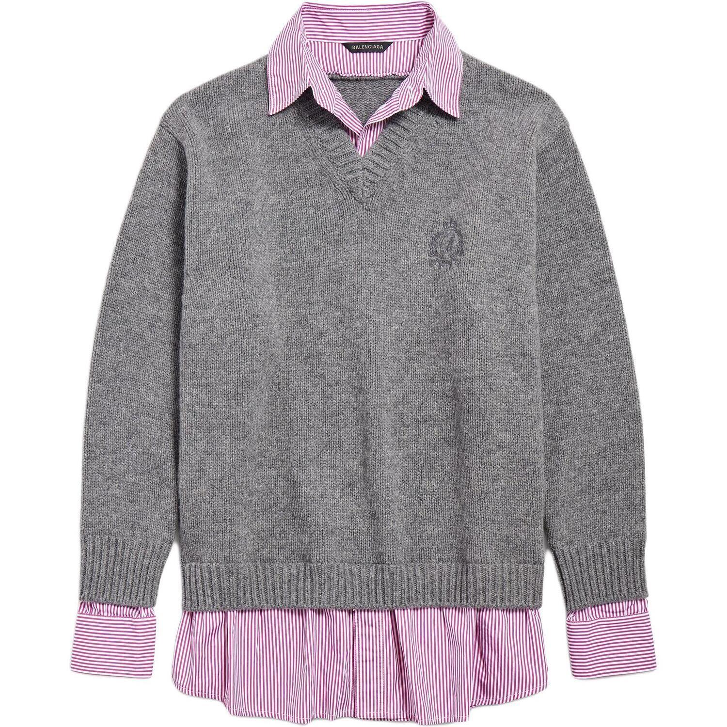 

Свитер FW25 Regular Fit женский Balenciaga, серо-фиолетовый