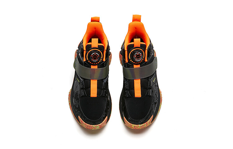 Кроссовки Sniper Kids Lifestyle GS Mid-top, черные/флуоресцентно-оранжевые Anta Kids — фото 3