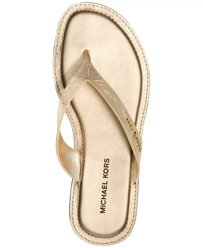 Майкл Корс Женские Шлепанцы Koko Michael Kors, золотой — фото 3