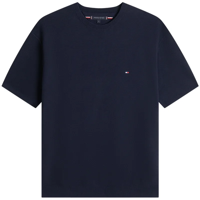 Трикотажный свитер с круглым вырезом Tommy Hilfiger, Ecru Z00 — фото 4