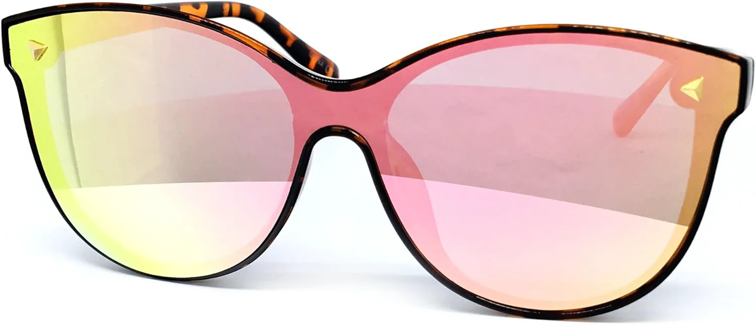 

7123 Солнцезащитные очки большого размера с полуободковой оправой и защитными линзами для женщин и мужчин (полуободковые, розовое золото) O2 eyewear, Rose Gold