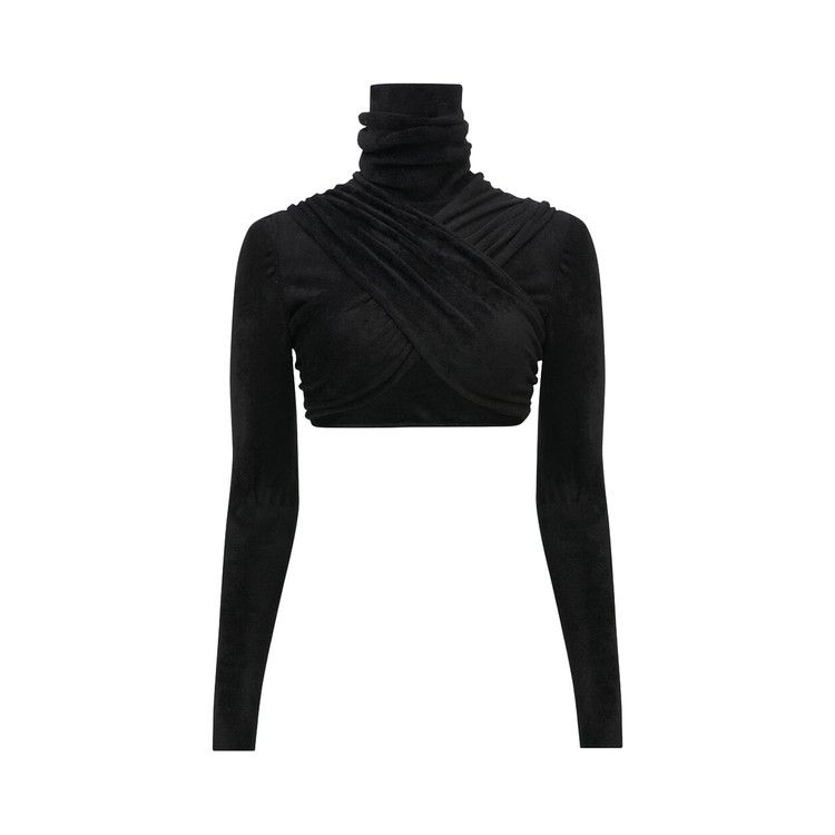 

Топ Alaïa Draped Top, Noir Alaia