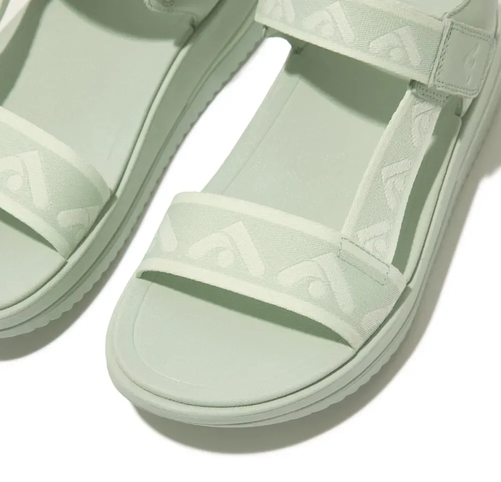 Сандалии Fitflop "SURFF WEBBING BACK", летняя обувь, босоножки, танкетка, стелька из микрокабеля, мятный — фото 3