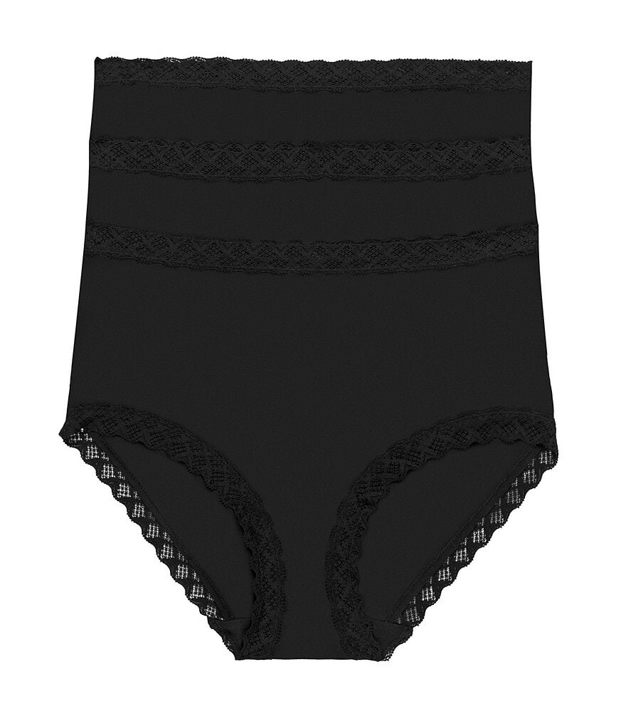 

Хлопковые трусики Natori Bliss Pima, 3 шт., черный