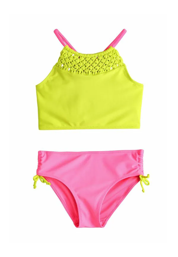 Бикини из макраме стандартного кроя Next, Pink/Lime