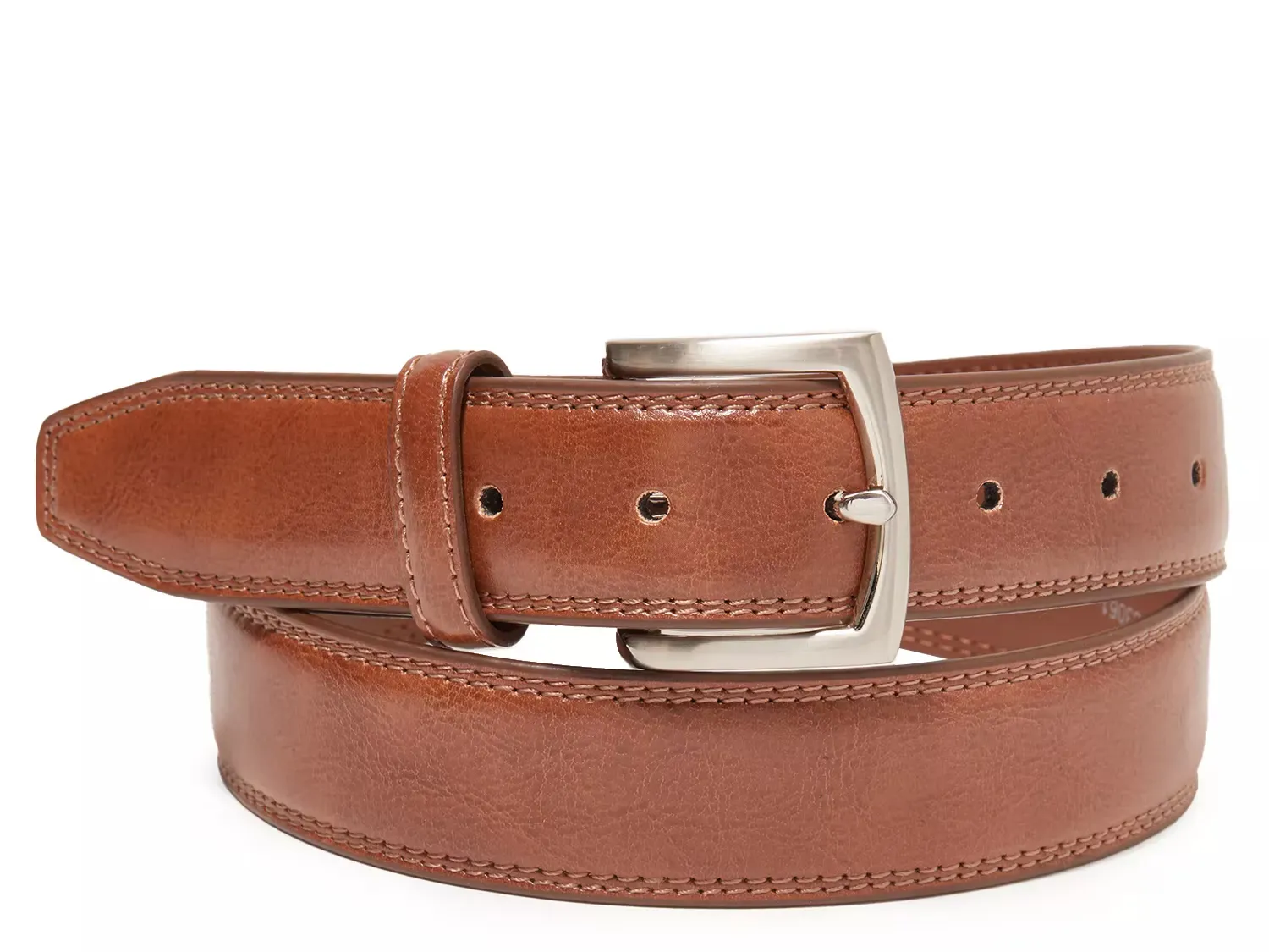 

Мужской ремень с двойной строчкой Vince Camuto, Brown