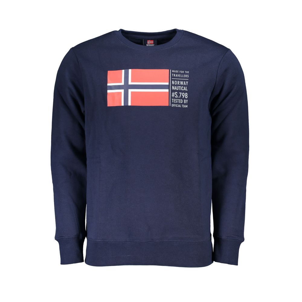 

Синий хлопковый свитер Geographical Norway