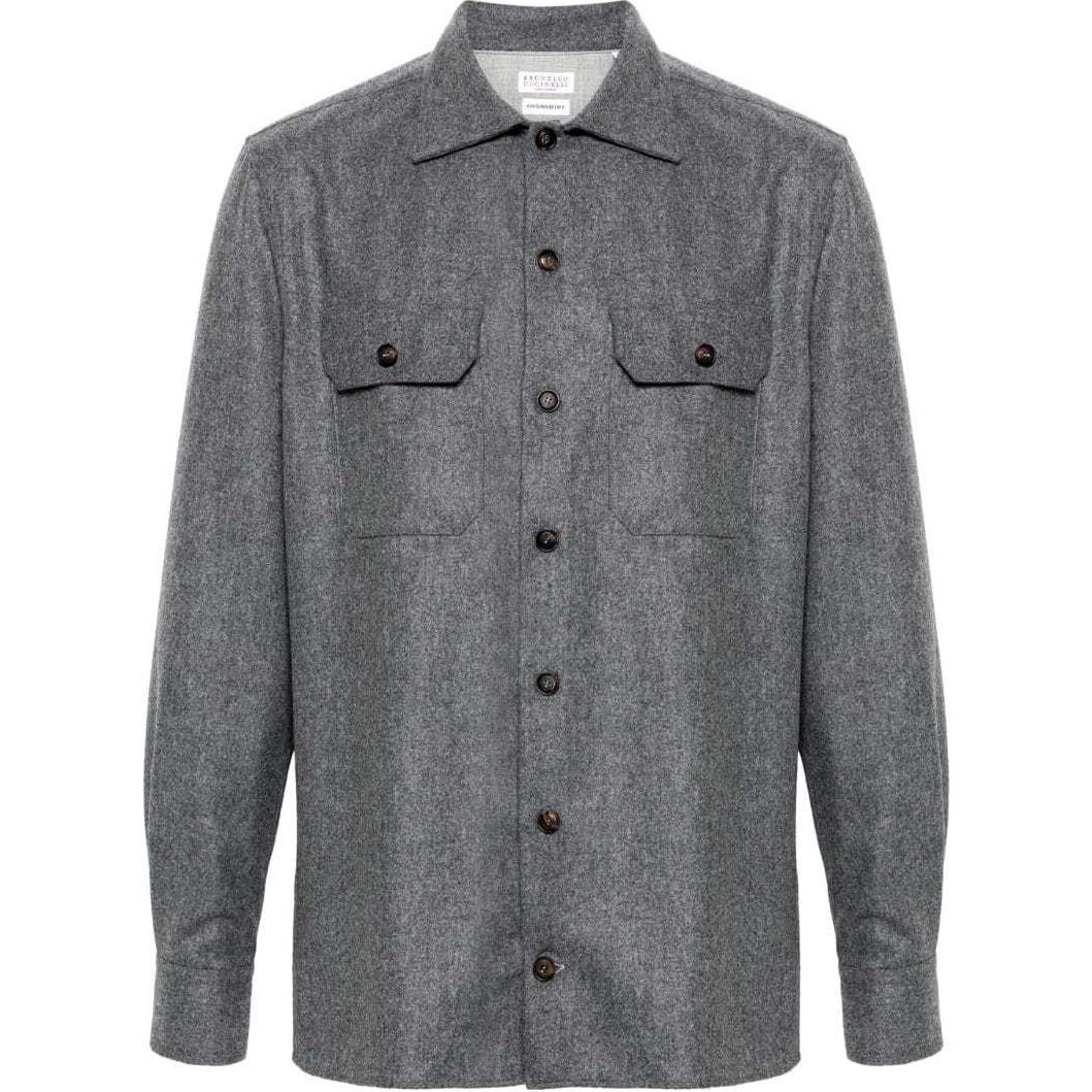 

Длинная рубашка с прямым подолом Brunello Cucinelli, серый