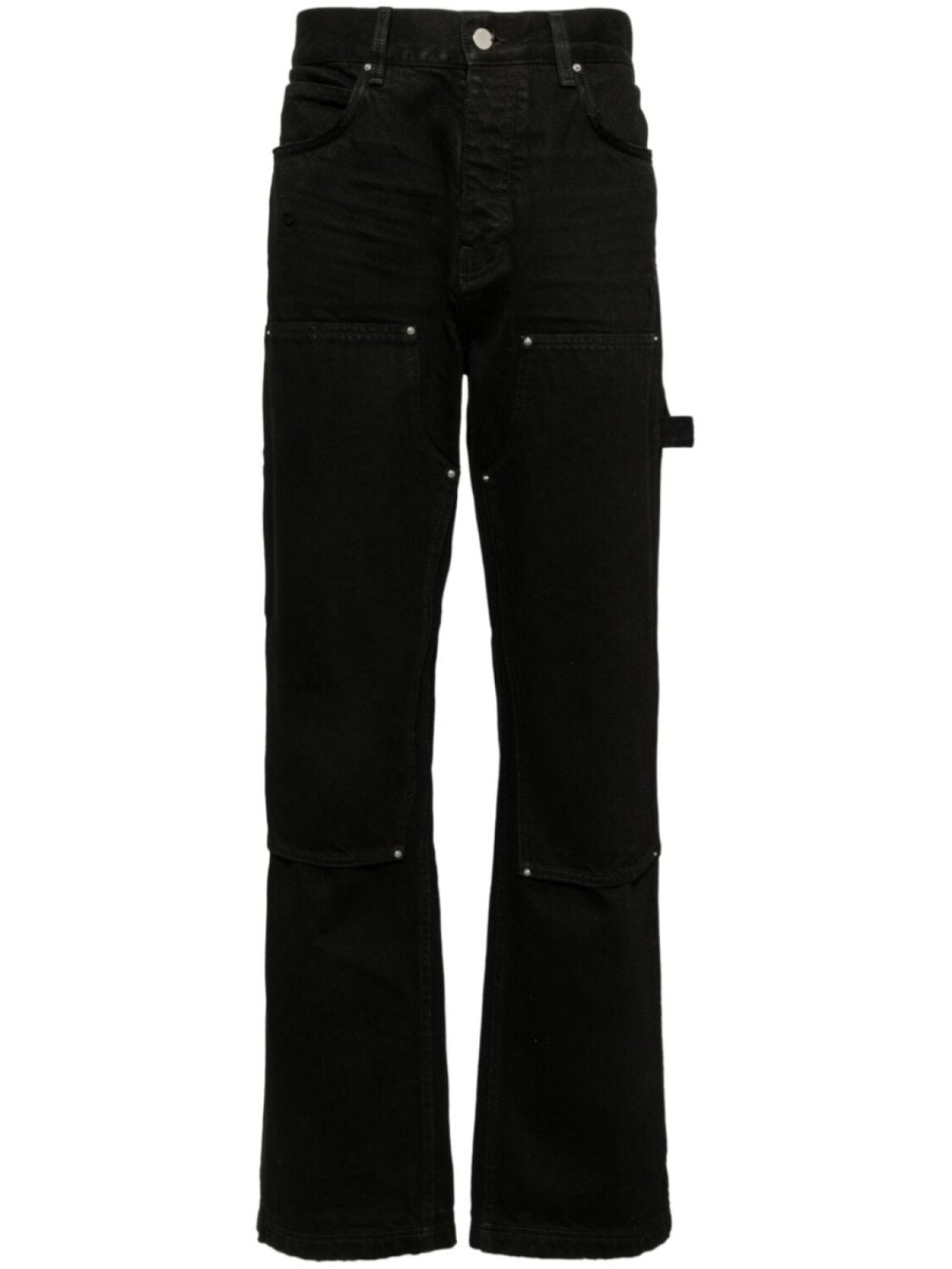 

AMIRI прямые брюки Double Knee, черный