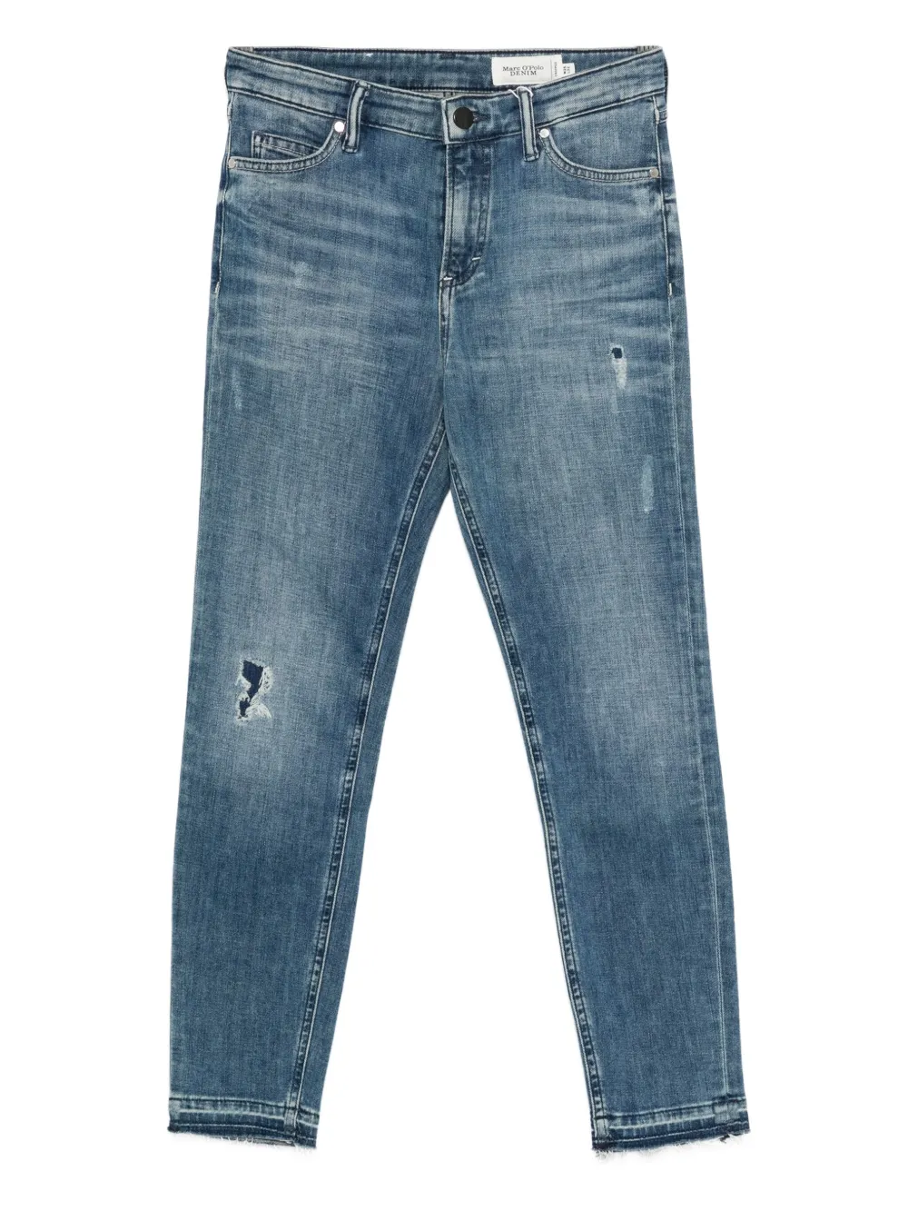 

Джинсы с бахромой и эффектом потертости Marc O'Polo, синий