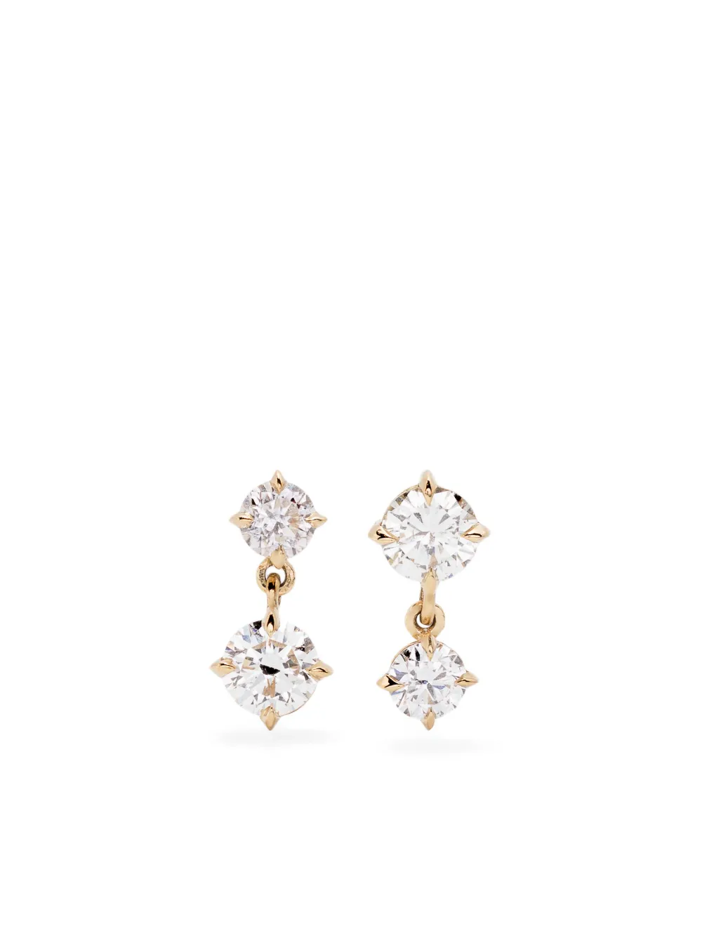 

Серьги-подвески Large Alternating из желтого золота с бриллиантами Lizzie Mandler Fine Jewelry, золотой