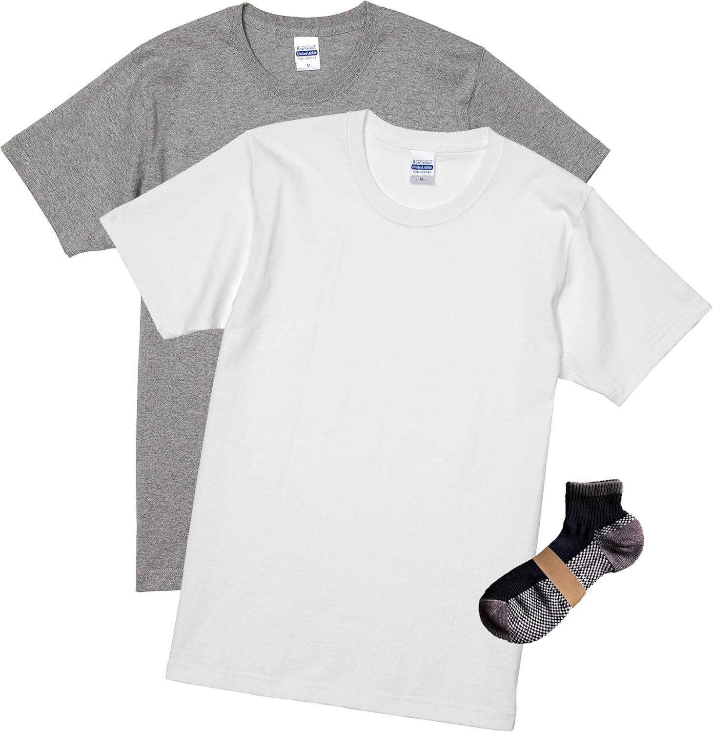 

Футболка United Athle Authentic Super Heavyweight 7.1 oz 425201 мужская, белый/серый