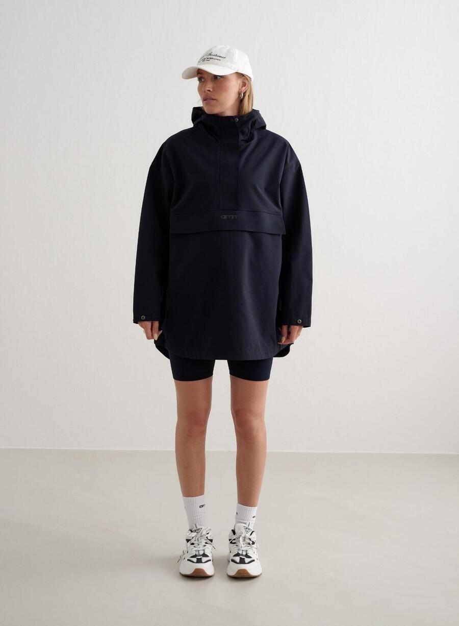 

AIM'N Женская походная куртка водонепроницаемая большого размера, темно-синяя