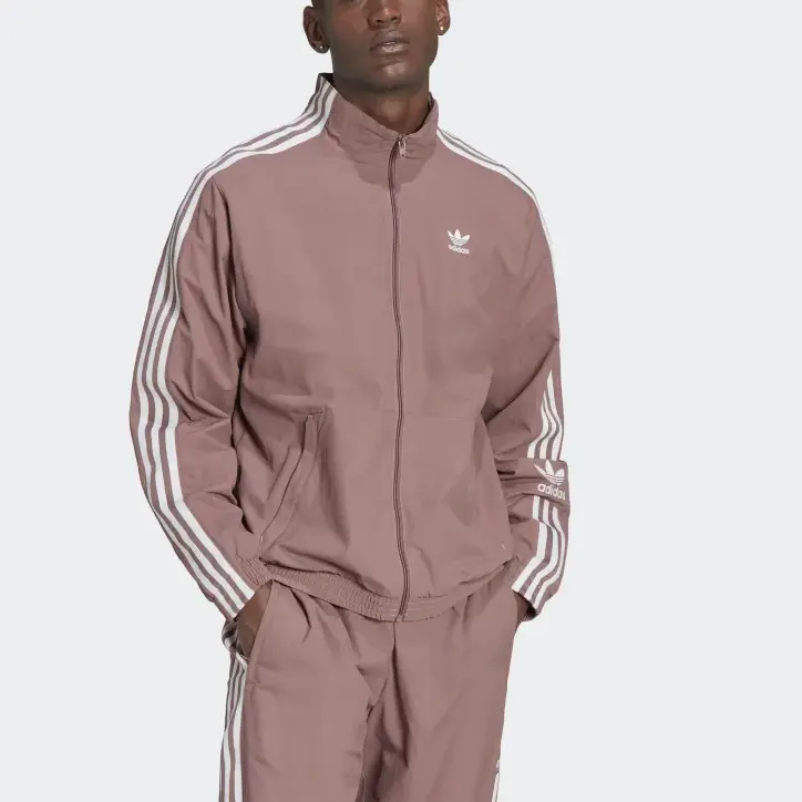 Классическая мужская куртка с тремя полосками Dusty Pink Adidas Originals, цвет Dusty Pink — фото 2