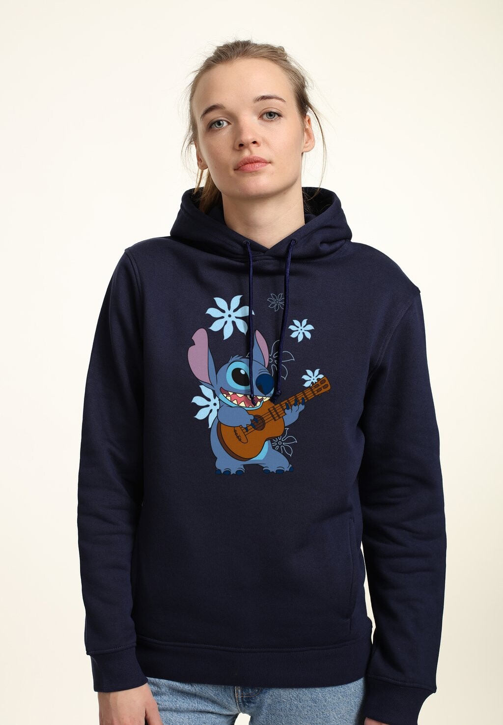 

Толстовка с капюшоном LILO STITCH STITCH FLOWERS Disney, темно-синий