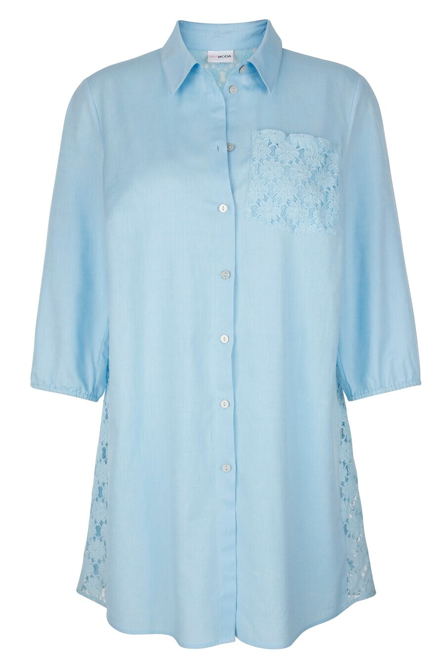 

Кружевная блузка MIAMODA Blouse, небесно-синий