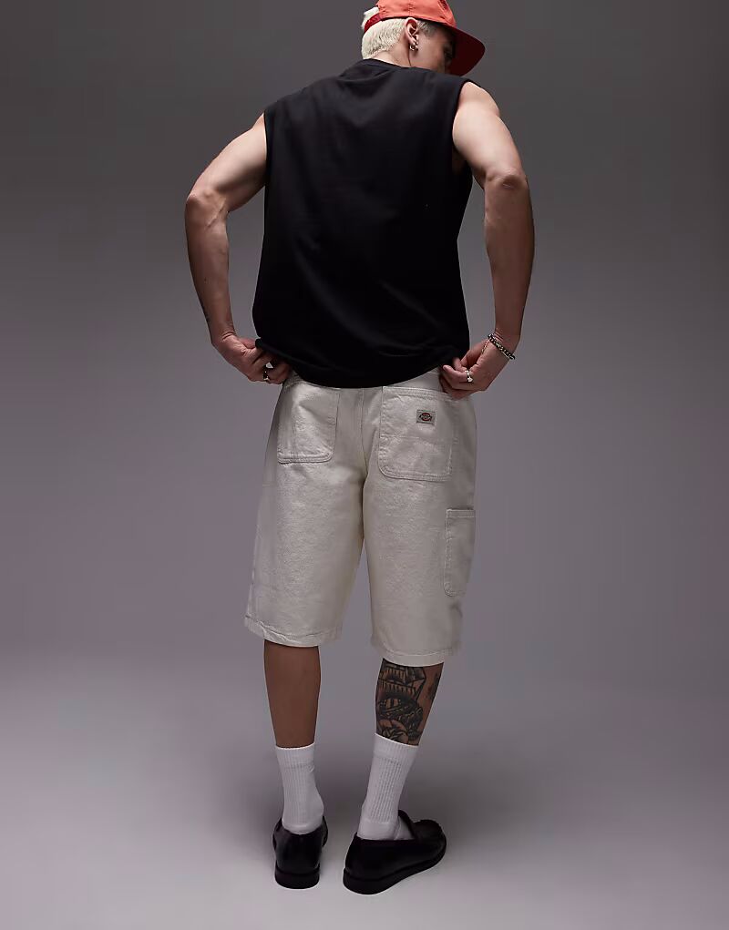 

Свободные джинсовые шорты Dickies Madison цвета экрю