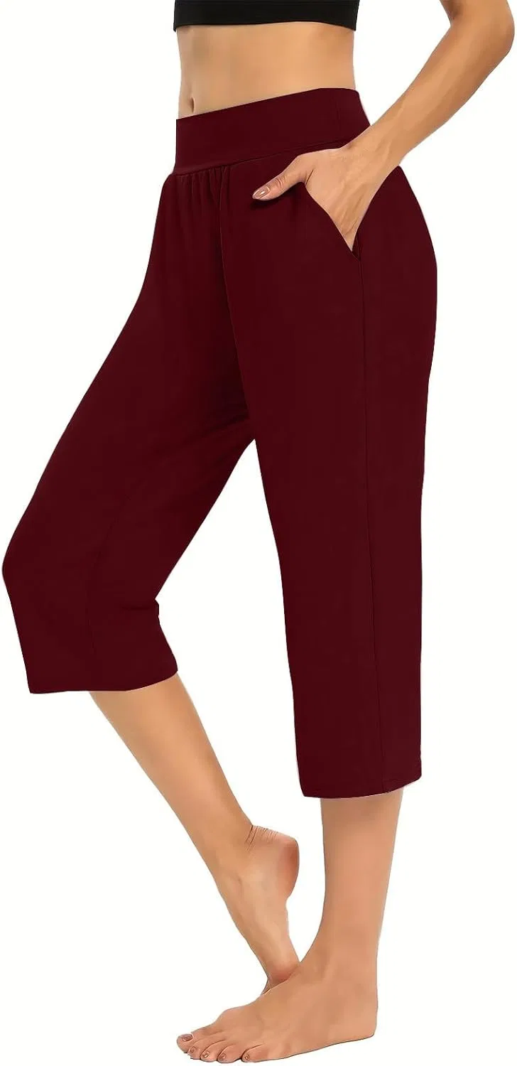 Джинсы широкие Casual High Waist, Wine — фото 2