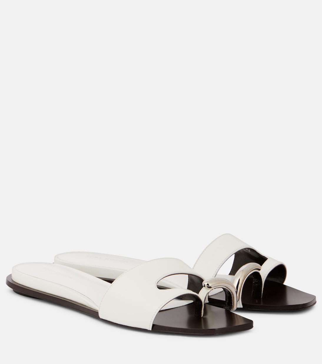 Кожаные сандалии Tory Burch, Bianco / Silver